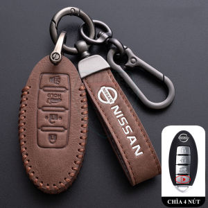 Ốp Chìa Khóa Xe Nissan Kicks Almera Navara Xtrail Teana Terra Sunny Hợp Kim Cao Cấp Họa Tiết 3 Sọc Màu