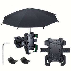 Take Out Electric Vehicle Waterproof Sunshade Small Umbrella Mobile Phone Holder Motorcycle Electric Bottle Car Bicycle Navigation Mobile Phone Holder