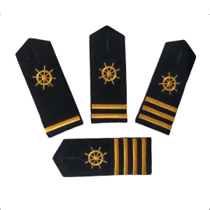 Professional Sailor Epaulets Embroidery Shoulder Boards Nondeform Captain Epaulet for Cosplay Costume