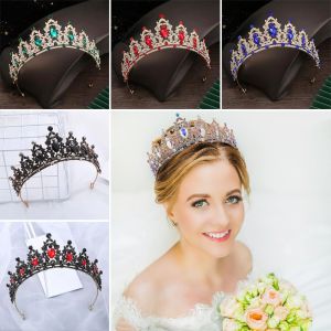 QANGENJU ส่องแสงแวววาว ห่วงผมพลอยเทียม สง่างามเรียบหรู ชุดคลุมศีรษะ มงกุฎประดับผม สร้างสรรค์และสร้างสรรค์ หรูหราเบาๆ เครื่องประดับผมคริสตัลเจ้าสาว เครื่องประดับสำหรับงานแต่งงาน