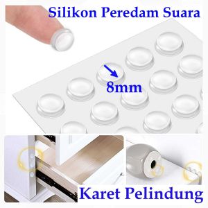 Karet Peredam Suara Bumper Benturan Lemari Kaca Silikon Stiker Tempel