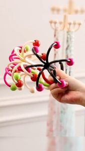Vacaka Rotatable 6-Claw Multi-Functional Wardrobe Hook Storage Hanger for Bra Suspenders Hats Belts 1Pc