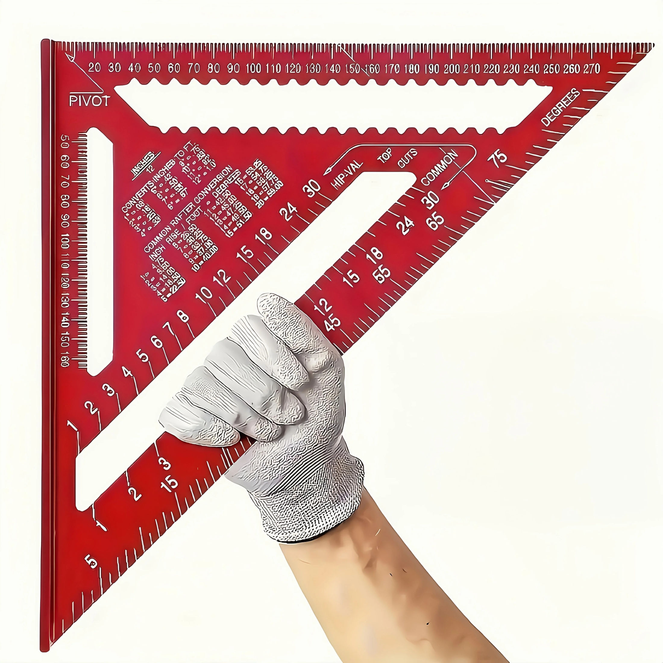 Hot sales [Precision Ruler] Precision 12-Inch Red Aluminum Alloy ...
