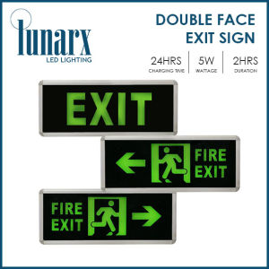 LUNARX Fire Exit Emergency Light Safety Manila Stock Warranty Green Running Man Sign Glass Acrylic