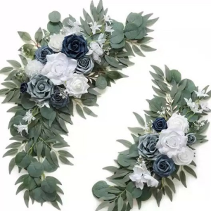 Wedding Arch Flowers Artificial 2 Pieces Silk Flowers&Leaves For Wedding Party Outdoor Arch Backdrop Flowers Decoration