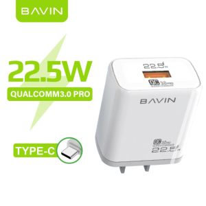 BAVIN PC826 22.5W Fast Charging Wall Charger QC 3.0 USB w/ 1m Charging Cable for Micro / Type-C / iPh