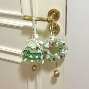 OUREAL Treo Bộ que nhung trang trí Cây thông Noel Đồ trang trí Giáng sinh Bộ vật liệu làm thú nhồi bông Lông xù Vật liệu thủ công Chuông gió Giáng sinh Tiệc Giáng Sinh