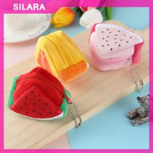 SILARA Cute Fruit Wallet Plush Coin Purse Women Change Purse Money bag Coin Purse Cartoon Fashion Sweet For Girl Gift Multifunction New