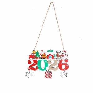 YERZ Dwarf Design Wooden Christmas Pendant Elk Hanging Style Christmas Door Decoration Xmas Pendants Santa Claus Door Hanging Ornaments For Home Door Xmas Tree Pendants
