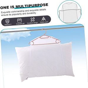 [BAZZAR] 1pcs Net Mesh Bag Drying Pillow Hanger Laundry Rack Multifunctional Pillow Drying Pillow Drying Net Storage Bag Organizers