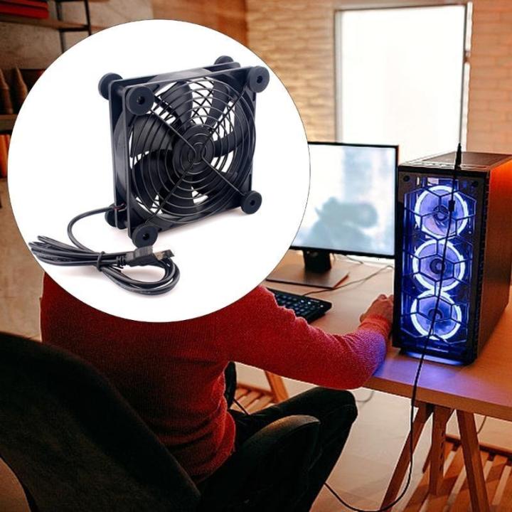 Quiet 120mm Router Fan Coolers with Speed Controller, DC5V USB Powered ...