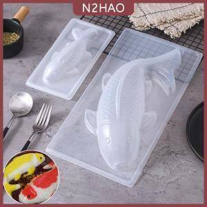 N2HAO Cá Khuôn 3D Cá Koi Hình Dạng Nhựa Bánh Sô Cô La Thạch Khuôn Tự Làm Xà Phòng Handmade Sugarcraft Khuôn Nướng Khuôn
