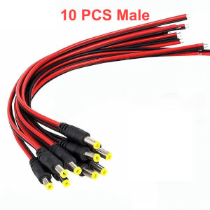10pcs 5.5x2.1mm Jack DC Kabel Female Male 12V Kabel 30cm For Kamera CCTV Power Supply LED Strip