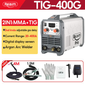 REAIM TIG-400G 400A TIG MMA 2-in-1 Welding Machine Portable IGBT Inverter ARC Welder Digital Display with 4M Torch Home.