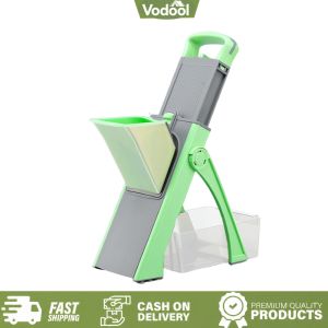 [VSC] Multifunctional Vegetable Cutter 304 Stainless Steel Household Grater Anti-Slip Lemon Slicing Tool for Potato Carrot Tomato Cucumber