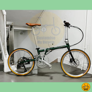 🐉 Fnhon Gust 22” 𝗠𝗥𝗧/𝗕𝘂𝘀-𝗙𝗿𝗶𝗲𝗻𝗱𝗹𝘆 Shimano 9s 𝟭𝟰 𝗙𝗿𝗲𝗲𝗯𝗶𝗲𝘀 Foldable Folding Foldie Fold Bike • 20” inches 451 • British Green Retro • Crius Ethereal Thornton Mobot Litepro Kfun Schwalbe One Tyre • Customise My Bicycle •