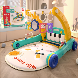 2 in 1 baby piano gymnastic rack baby walker Music playmat for infant newborn gift Activity gym mat. Gift set full month