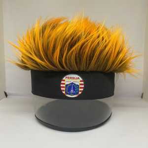 TIMNAS GARUDA TOPI RAMBUT  SUPORTER BOLA/ TOPI BULU WIG COSPLAY / TOPI RAMBUT PALSU PECINTA BOLA