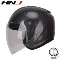 HNJ A4-002 Motorcycle Helmets Half Face for Women Clear Visor Motors Helmet with Men. 