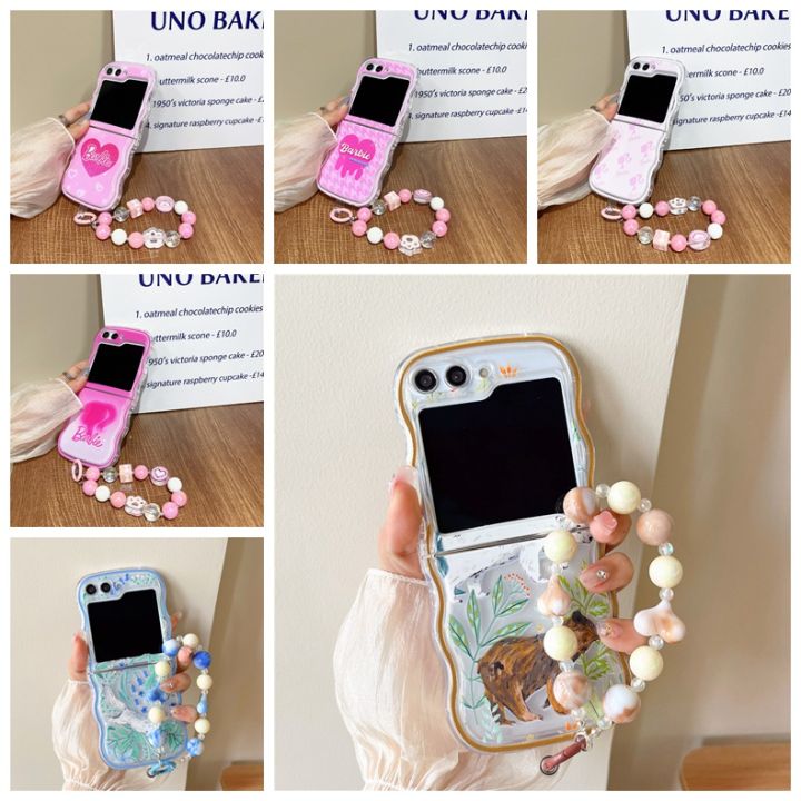 Cute Waterproof Anime Casing for Samsung Galaxy Z Flip5 Holder
