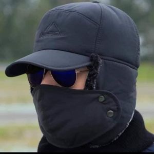 Mũ lưỡi trai lót lông kèm khẩu trang dành cho Nam Nữ-Hàng Loại Tốt -Giúp Bảo Vệ Sức Khỏe