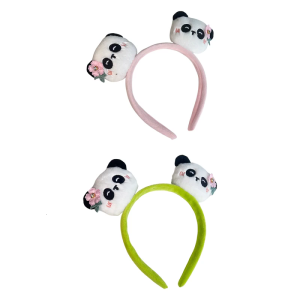 Sophisticated Panda Themed Hair Accessory Cartoon Design Headbands Hair Decors For Teen Girls And Fashion Enthusiasts