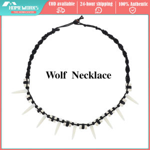 Artificial Wolf Necklace Woven Bohemian Imitation Wolf Teeth Necklace Couple Necklace Amulet Gift DIY Decoration
