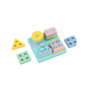Wooden 8 in 1 Montessori Early Learning Educational Toy Puzzle Shape Colour Beads Block Xylophone