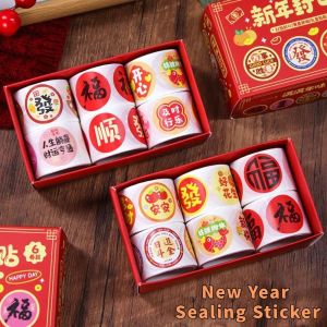 okdeals01 2026 red packet envelope 新年红包 马年红包 6Rolls Cute Chinese New Year Stickers Festive Design Removable Lunar New Year Stickers Decorative Items DIY Home Decoration Sticker Home Decoration