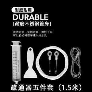 Ready Stock - Refrigerator Drain Cleaning Kit - Flexible Nylon Brush Wire Easy to Use Universal Fit