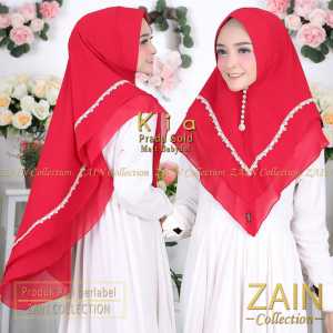 Zain Collection - KIA Khimar Instan 2 Layer Renda Prada Pet Antem Cerutty Babydoll Premium Daily Praktis