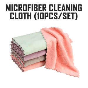 SG 10 PCS KITCHEN MICROFIBER CLEANING CLOTH WATER ABSORBENT DISH TOWEL HOUSEHOLD HOME