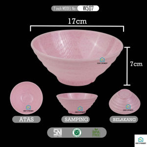 Mangkok Ulir Melamin Asli (Keramik Imitasi ) Extra Tebal 678 inch Mangkuk sup Mie Ayam Ramen Bakso