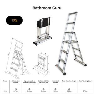 Telescopics Aluminium Combi Ladder 2.02m / 2.6m / 3.2m