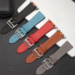 Dây da thay thế cho đồng hồ AppleWatch seri 11/10/9/8/7/6/5/4/3/2/1/SE đồng hồ T700 T800 Mini logo táo...  Fullsize 38/40/41/42/44/45/46/49mm