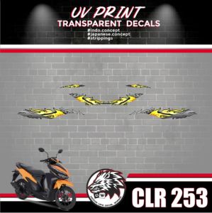 Honda click V3 Premium Decal transparent clear (UV)