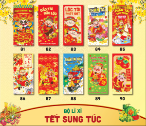 🧧 Sỉ 10000 Lì Xì Truyền Thống Tết 2026- Lì Xì Tân Niên 2026 Độc Đáo 🐉 ( Mẫu như hình + tặng kèm túi bóng )