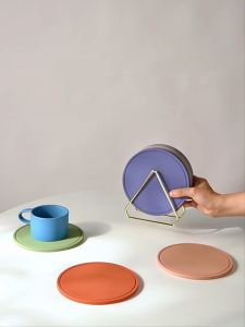 Silicone Thermal Insulation Mat Coaster Bowl Mat Dining Table Mat High Temperature Resistance and Anti-scalding