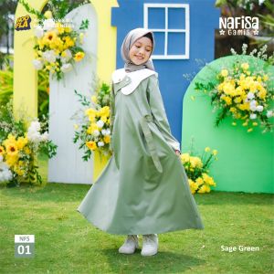 Gamis Anak Perempuan Usia 1-10Tahun Bahan Poplin Terbaru Hoofla Kids