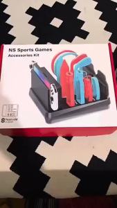 (HD1)Sports Accessories Bundle with Organizer Station for Nintendo Switch/ OLED Console & Joy-con