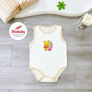 Bộ Body Chip Bodysuit Liền Thân 3 Lỗ In Hình Đơn Giản Cho Bé Gái Bé Trai Sơ Sinh