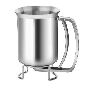 Pancakes Batter Dispenser Stainless Steel Funnel Cake Tool 680ML for Cupcakes Waffles and Cakes with Adjustable Flows