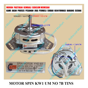 MSK3KB SPIN MOTOR / DINAMO MESIN PENGERING MESIN CUCI / MOTOR SPIN KW1 UM NO 7B TINS