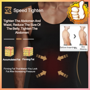 Mens Body Shaping Vest With Waist And Tummy Control Tightening Busting And Tummy Sculpting 男士收腹衣背心款