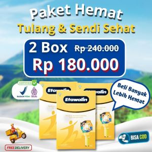 Etawalin Paket 2 Box Susu Kambing Etawa Premium Mengobati Nyeri Sendi dan Asam Urat 200 Gram