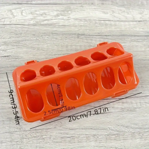 3PCS Chicken Feeder Pigeon Bird Feeder Double-sided 20cm 12 Holes Plastic Poultry Quails Ducklings Feeder Trough Flip Top Poultry Feeding Box