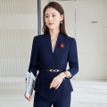 RYRYSTYLE Front Desk Work Attire Female Receptionist Dental Hotel Professional Suit Spring and Autumn Beauty Salon Jewelry Store High-end. 