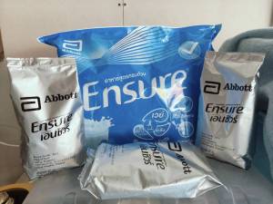 เอนชัวร์ ensure กลิ่นวนิลา ชนิดถุงเติม แบ่งขาย ขนาด400 กรัม x จำนวน3 ถุง
