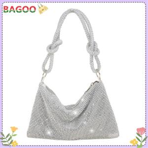 หรูหราเย็นกระเป๋าคลัทช์เงินเงาคริสตัลงานแต่งงานกระเป๋าและกระเป๋าถือเพชรใต้วงแขนกระเป๋าสะพายกระเป๋า