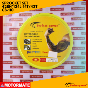 PERFECT POWER SPROCKET SET 428H*124L-14T/42T CB-110